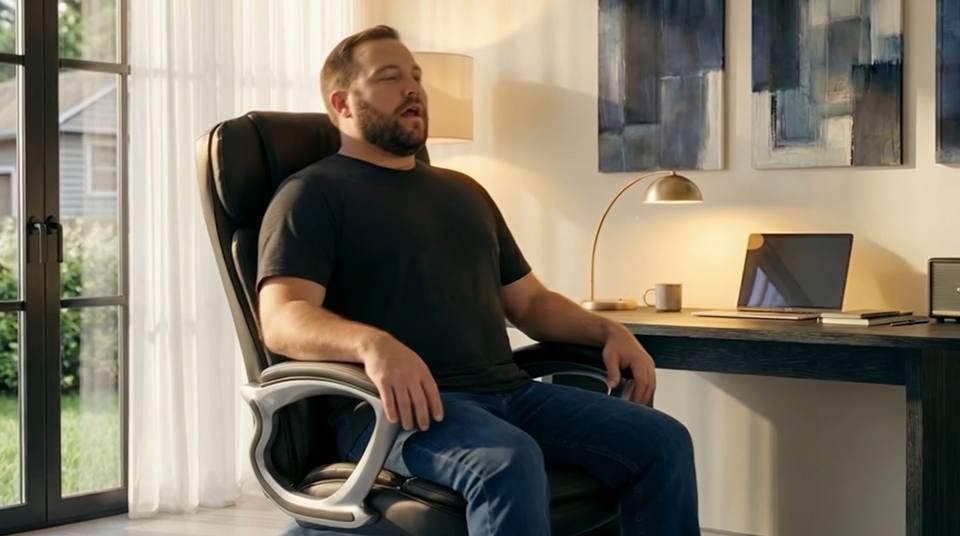 Serta 43675 black executive chair in a home office